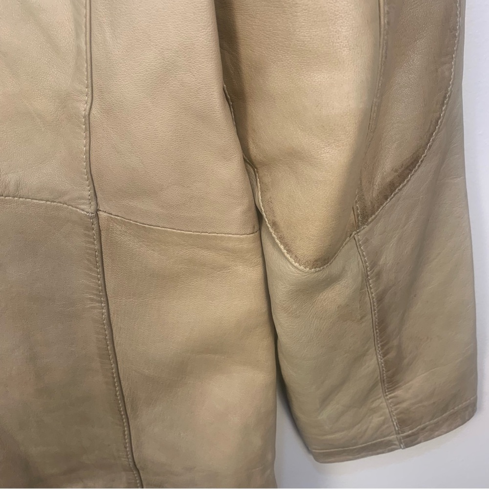VTG Wilson’s Distressed Leather Jacket Tan Buttery Soft - Picture 16 of 16